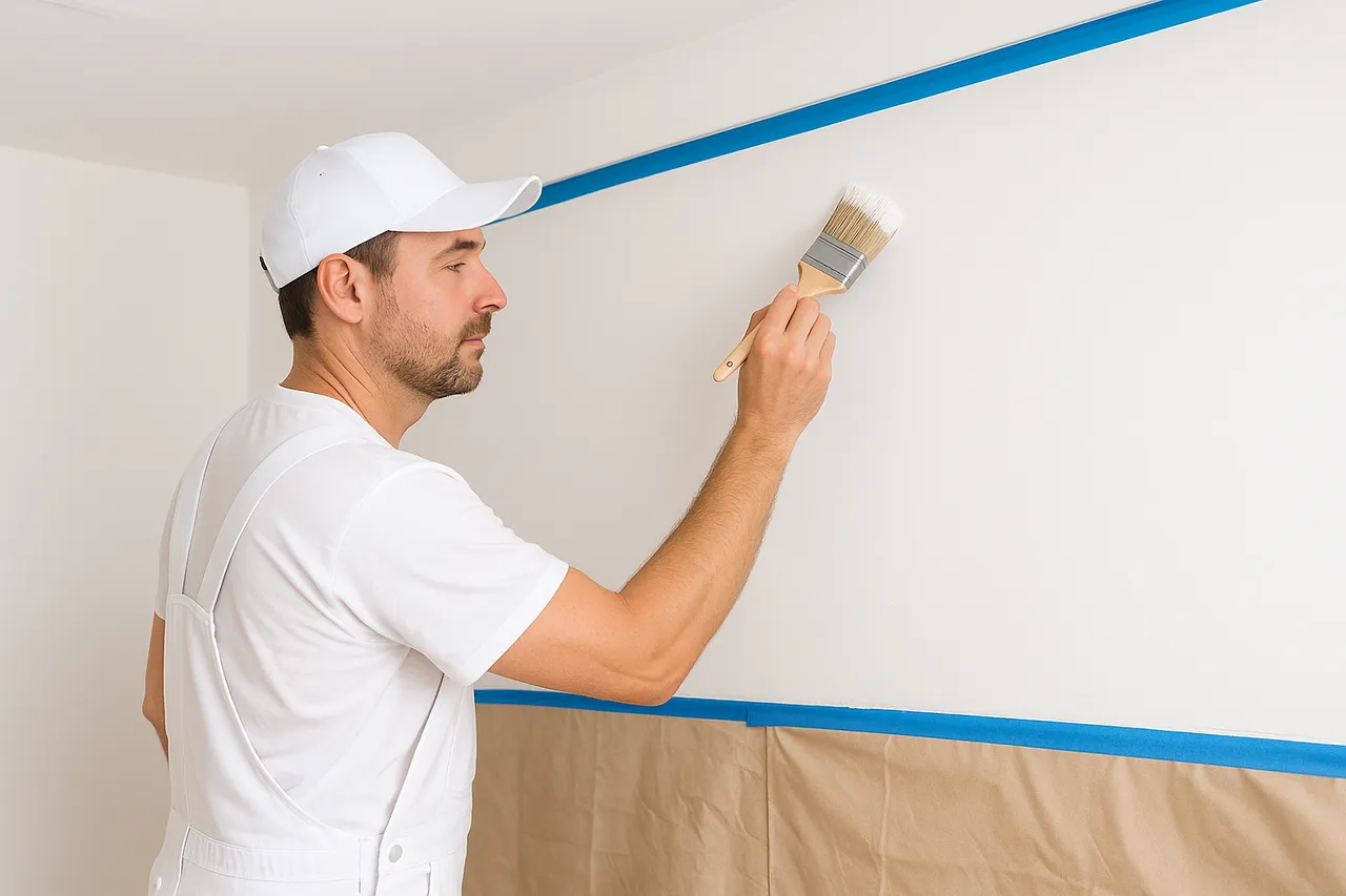 Wallpaper removal project 1 — adhesive wash and skim-coat