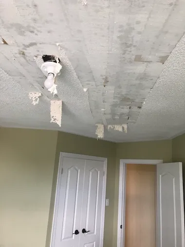 Brant Hills Burlington popcorn ceiling removal — project 5