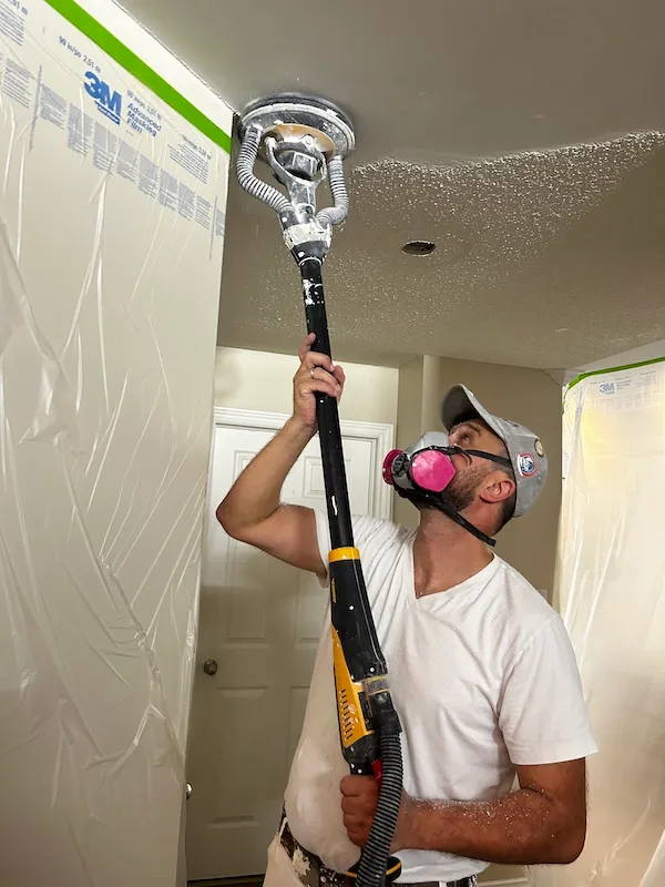 Freshly painted living room after wallpaper removal