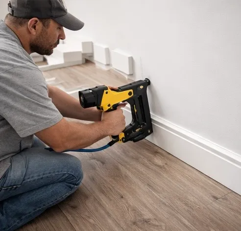 Finished baseboard installation in Burlington