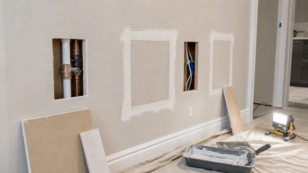 drywall patch after plumbing repair