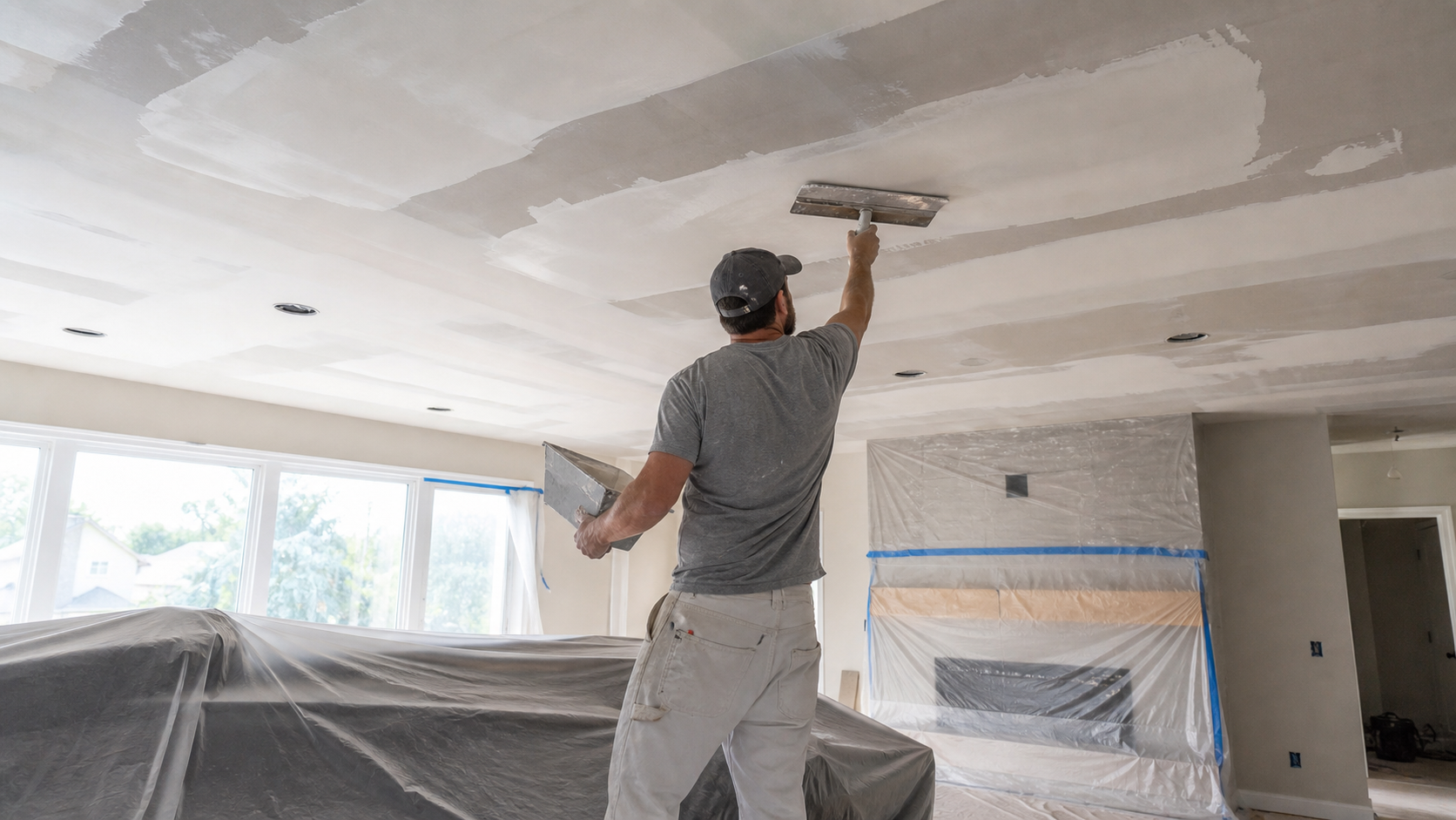 Why Skim Coating Matters After Popcorn Ceiling Removal in Ancaster