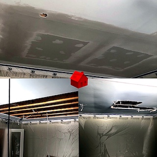 Drywall installation crew hanging new boards in GTA home